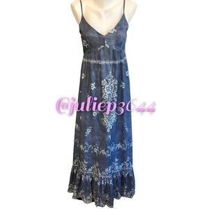 Secret Mission Boutique Phoenix Dress blue empire waist sundress bunny small
